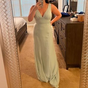 Azazie Christiana Agave Bridesmaid Dress